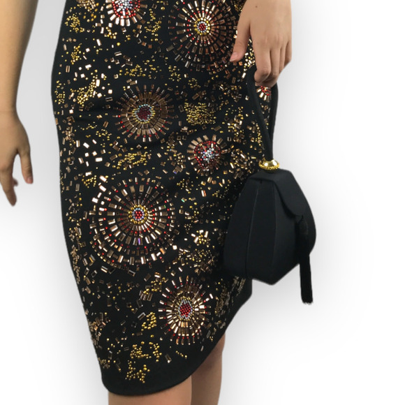 New with tags LIBERTINE BILL BLASS one of a kind couture beaded pencil dress - Picture 15 of 17